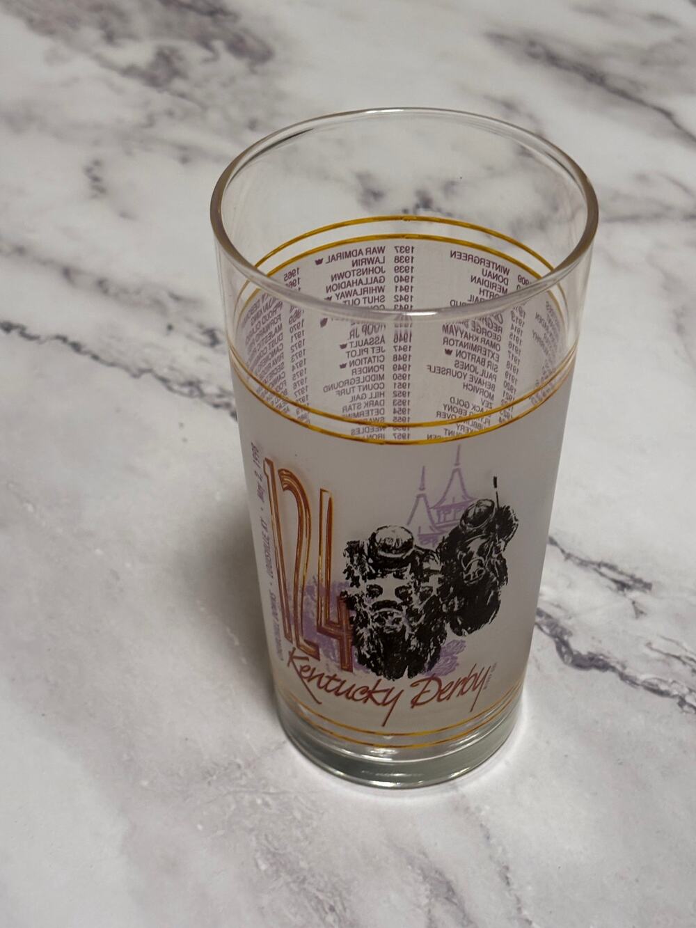 1998 Kentucky Derby Official 124 Churchill Downs Vintage Julep Glass Louisville